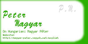 peter magyar business card
